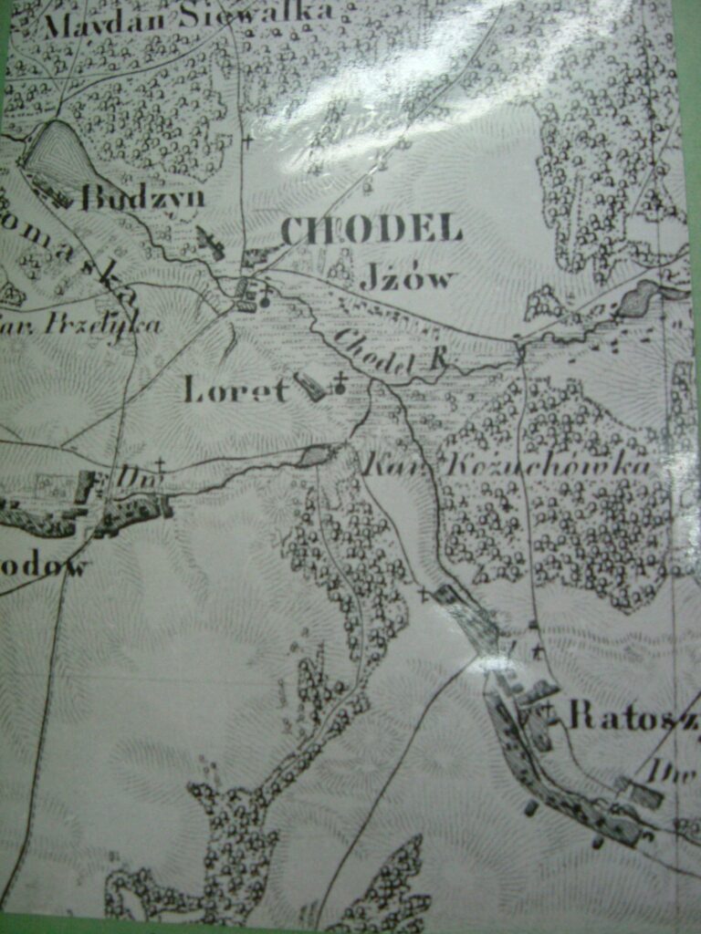 zdjęcie: Chodel – Topograficzna Karta Królestwa Polskiego 1839r. Neg. PKZ o/Lublin